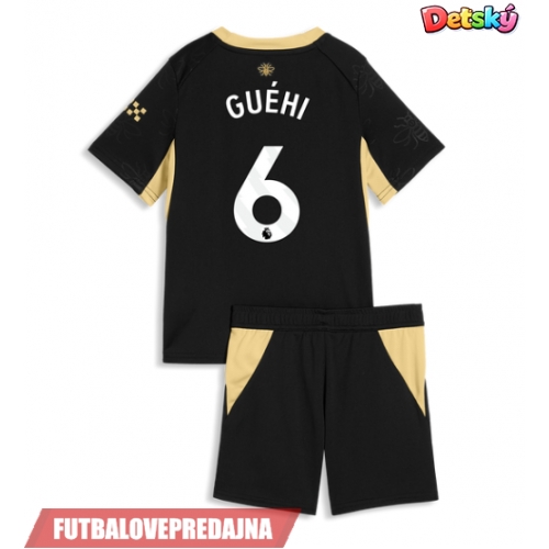 Lacne Dětský Futbalové dres Manchester City Marc Guehi #6 2026-27 Krátky Rukáv - Preč (+ trenírky)